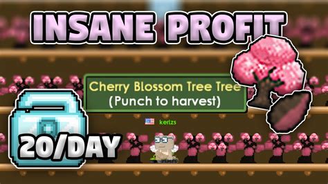How to make Cherry Blossom in growtopia .
